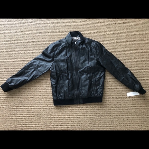 Faux leather zip bomber, Calvin Klein - Picture 1 of 2